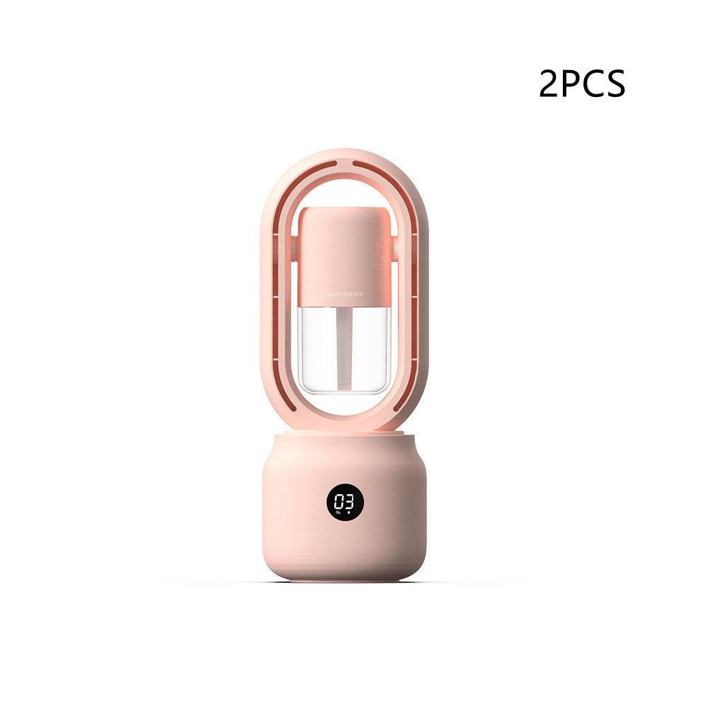 Summer Water Cooled Spray Mist Electric Fan USB Rechargeable Portable Wireless Air Humidifier Bladeless Ventilator Table Fan - Mubimart
