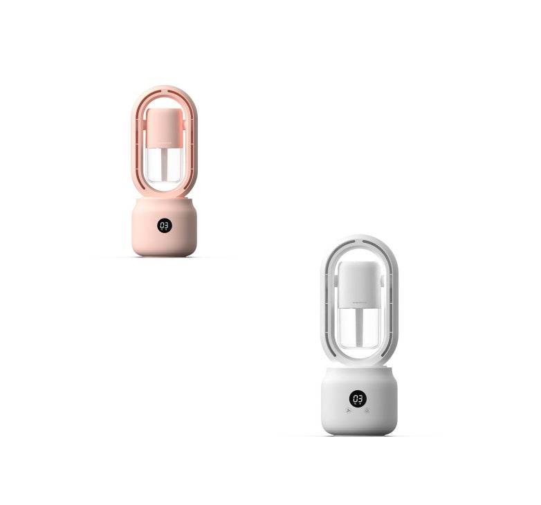 Summer Water Cooled Spray Mist Electric Fan USB Rechargeable Portable Wireless Air Humidifier Bladeless Ventilator Table Fan - Mubimart