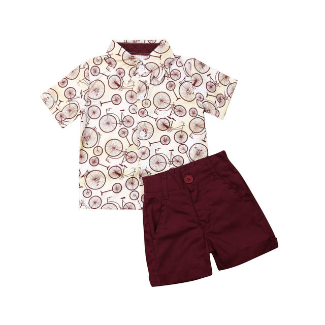 Summer boy T-shirt Shorts Kids Sets - Mubimart -  