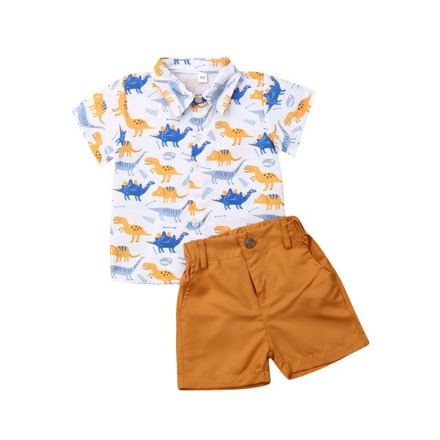 Summer boy T-shirt Shorts Kids Sets - Mubimart -  