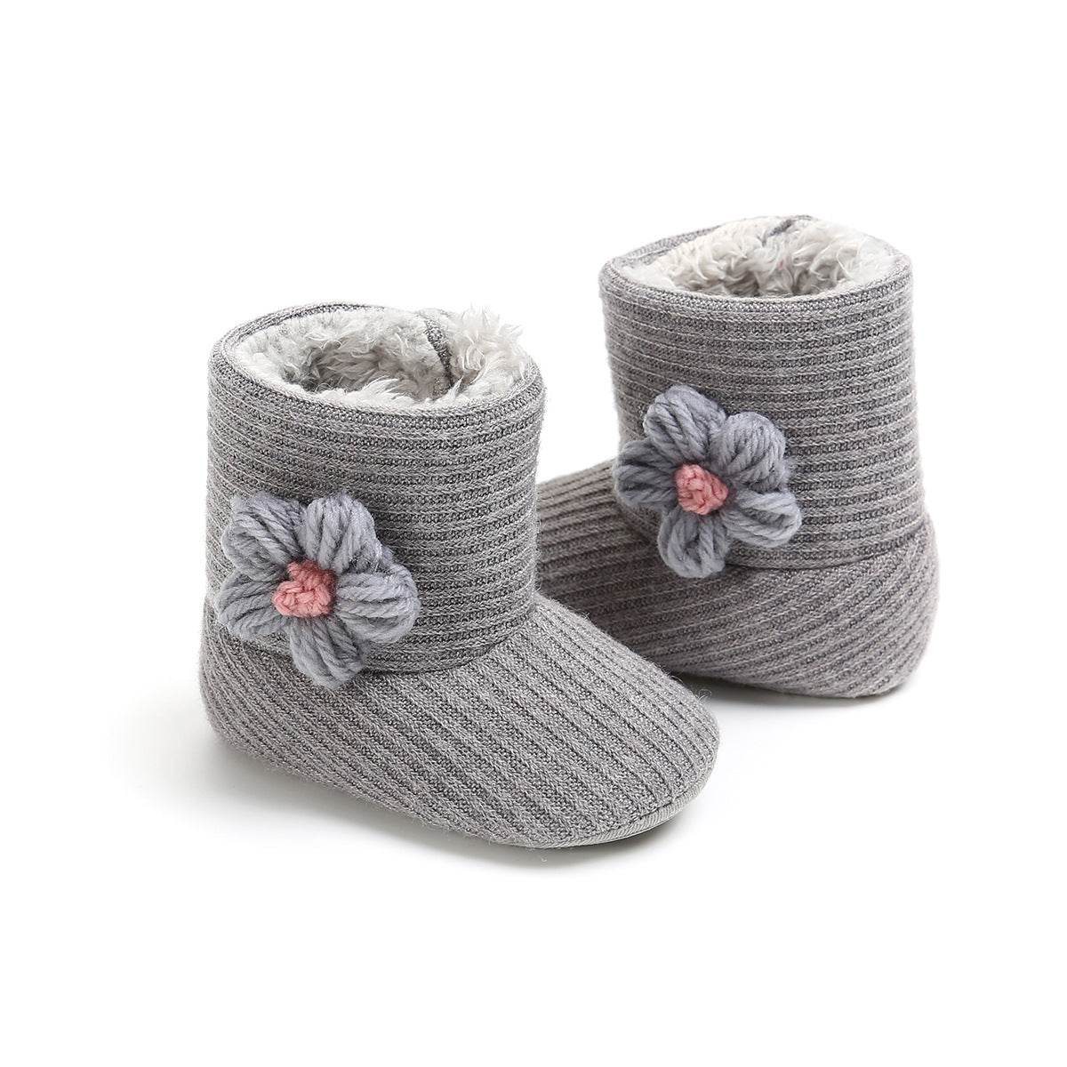 Sunflower Warm Boots Baby Shoes Baby Boots Cotton Boots Baby Choes Toddler Shoes - Mubimart