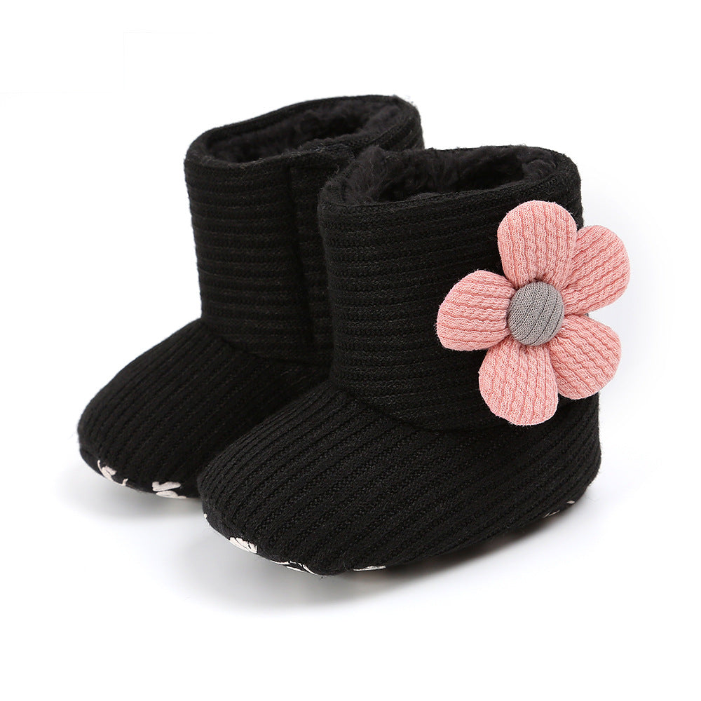 Sunflower Warm Boots Baby Shoes Baby Boots Cotton Boots Baby Choes Toddler Shoes - Mubimart -  