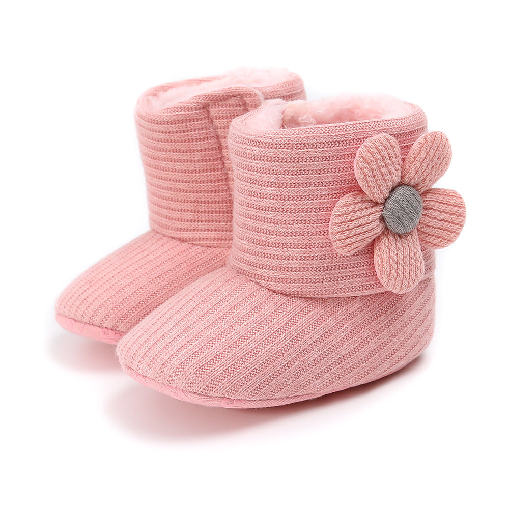 Sunflower Warm Boots Baby Shoes Baby Boots Cotton Boots Baby Choes Toddler Shoes - Mubimart -  