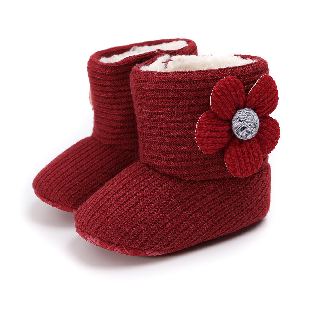 Sunflower Warm Boots Baby Shoes Baby Boots Cotton Boots Baby Choes Toddler Shoes - Mubimart -  