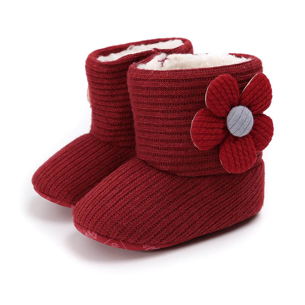 Sunflower Warm Boots Baby Shoes Baby Boots Cotton Boots Baby Choes Toddler Shoes - Mubimart