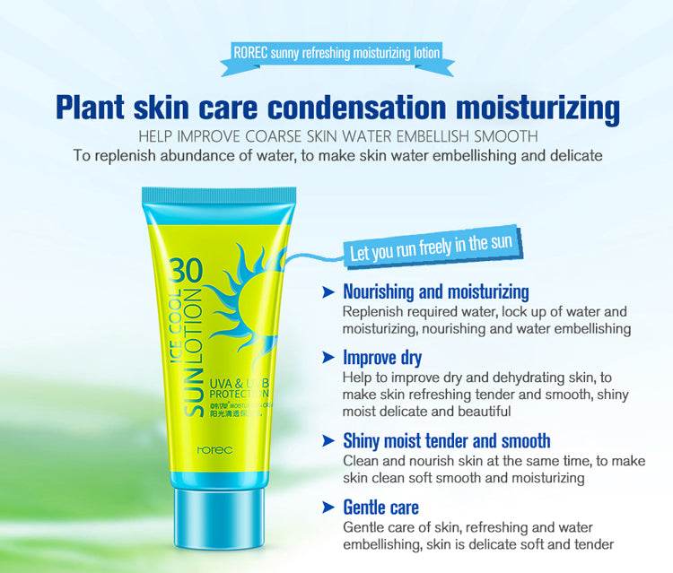 Sunscreen Cream Protetor Facial Cream Sunscreen Clear Moisturizing Lotion - Mubimart