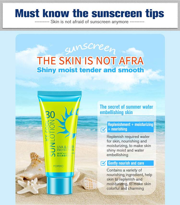 Sunscreen Cream Protetor Facial Cream Sunscreen Clear Moisturizing Lotion - Mubimart