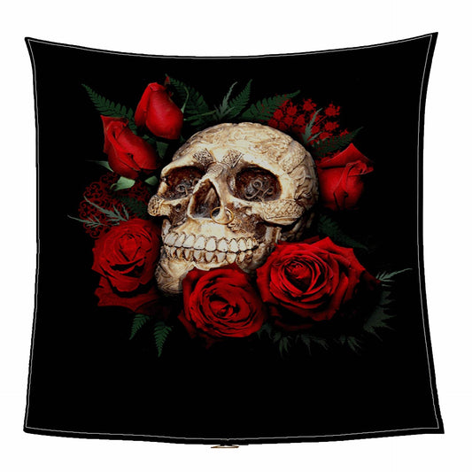 Super Soft Skull Bone Tapestry Wall Bedspread Beach Towel Mat Blanket Table Beach Towel - Mubimart