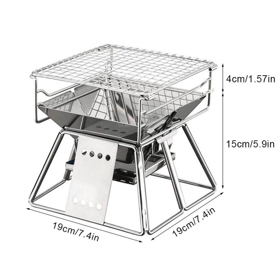 Super small stainless steel grill - Mubimart