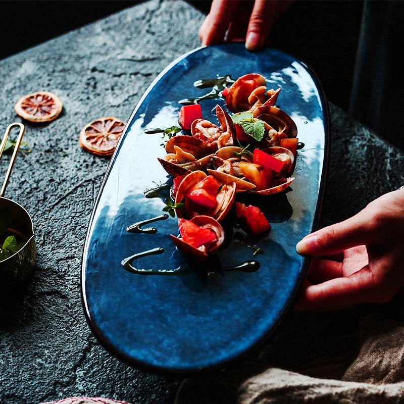 Sushi sashimi plate snack plate flat plate - Mubimart