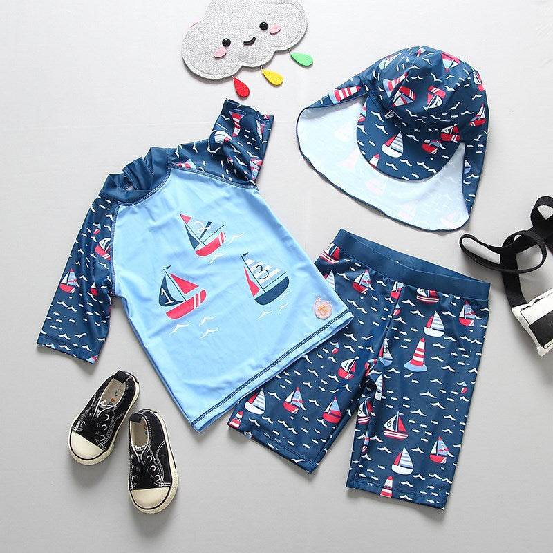 Swimsuit Boy Baby Child One-Piece Sunscreen - Mubimart