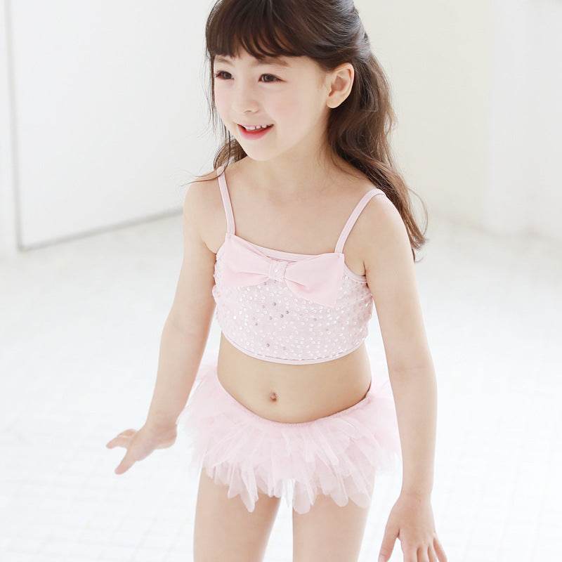 Swimsuit Girl Girl Lace Skirt Baby Split Skirt Small Child - Mubimart