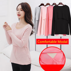 T-shirt for Pregnant Women Maternity Clothes for Feeding Nursing Tops Pregnancy Clothes Grossesse Garment - Mubimart -  