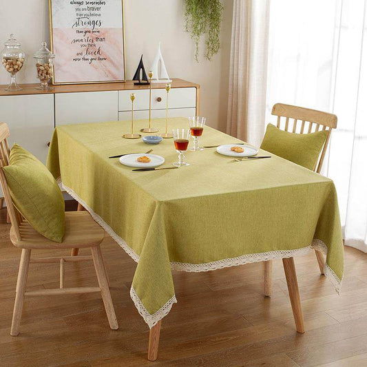 Tablecloth Linen Lace Tablecloth Suitable For Rectangular Dining Table - Mubimart