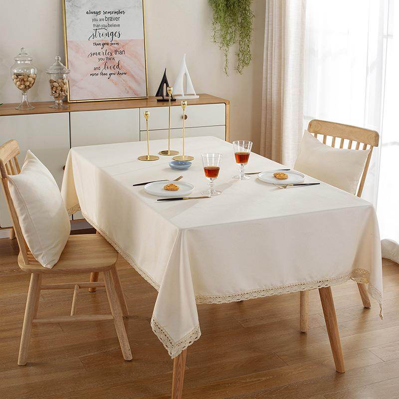 Tablecloth Linen Lace Tablecloth Suitable For Rectangular Dining Table - Mubimart