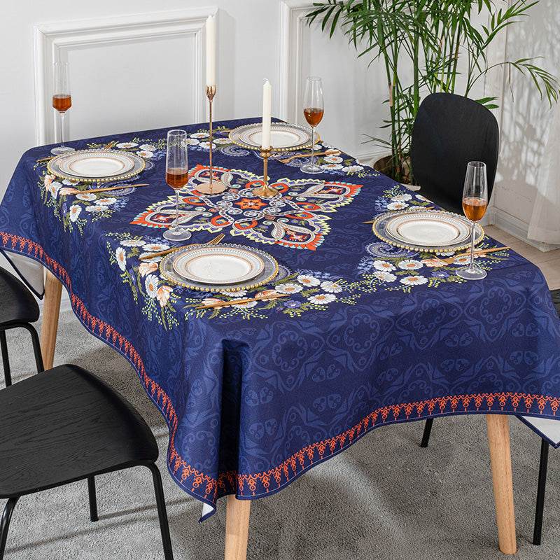Tablecloth cotton and linen tablecloth - Mubimart