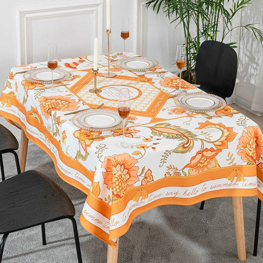 Tablecloth cotton and linen tablecloth - Mubimart
