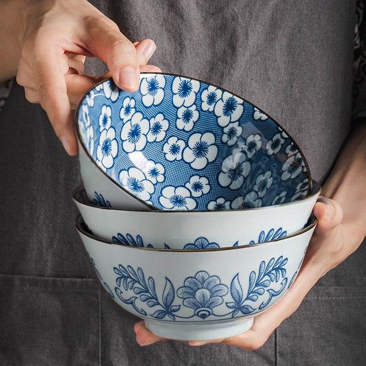 Tableware Set Of High Temperature Underglaze Colored Ceramic Bowl - Mubimart