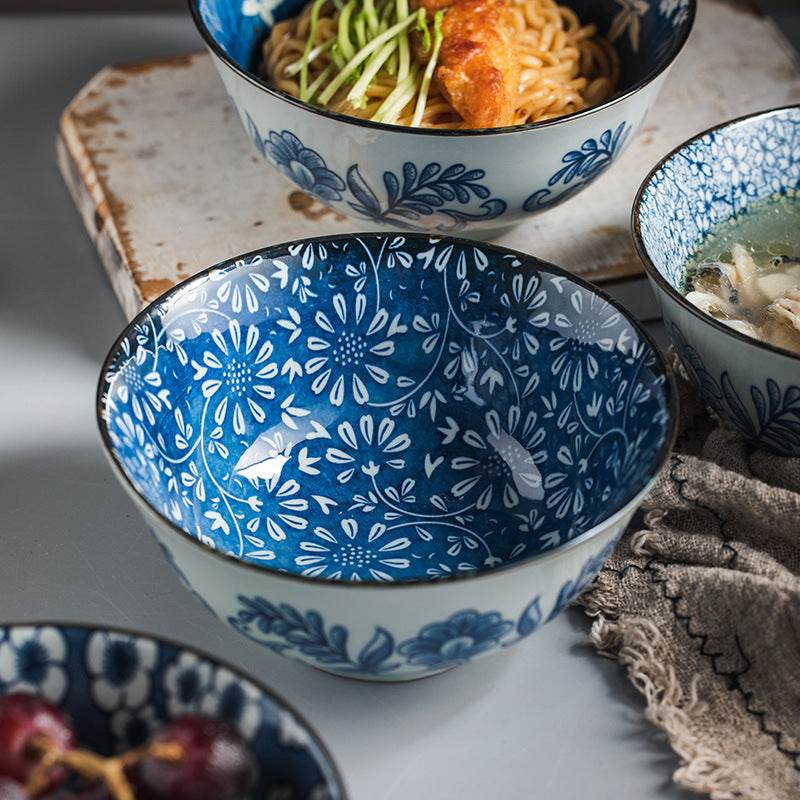 Tableware Set Of High Temperature Underglaze Colored Ceramic Bowl - Mubimart