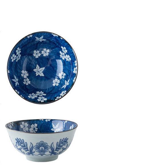 Tableware Set Of High Temperature Underglaze Colored Ceramic Bowl - Mubimart