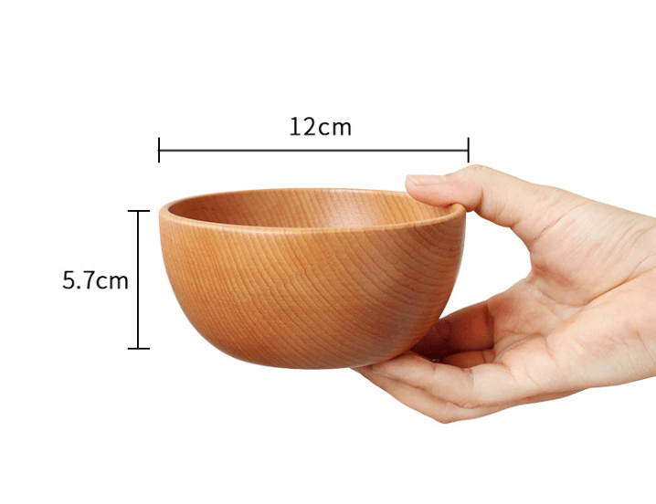 Tableware wooden bowl dish set Japanese style Beech jujube wood bowl household - Mubimart