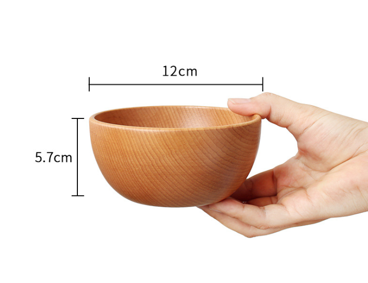 Tableware wooden bowl dish set Japanese style Beech jujube wood bowl household - Mubimart -  