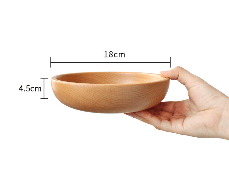Tableware wooden bowl dish set Japanese style Beech jujube wood bowl household - Mubimart