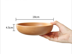 Tableware wooden bowl dish set Japanese style Beech jujube wood bowl household - Mubimart -  