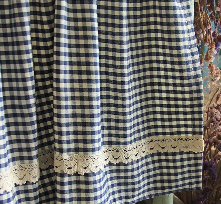Tanabe fabric kitchen and bathroom curtains in time lattice curtains - Mubimart