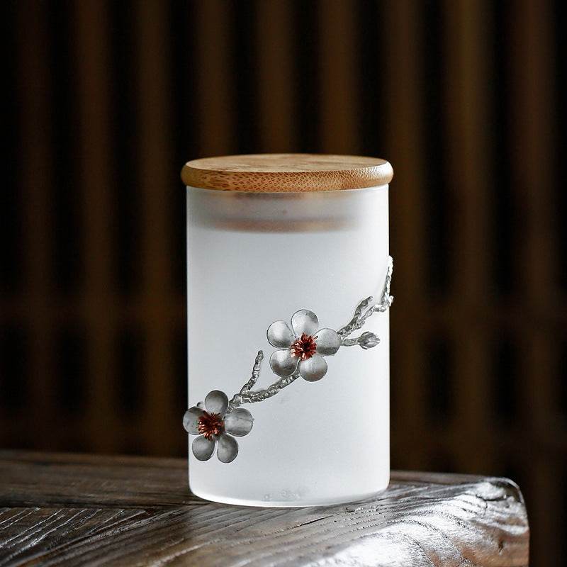 Tea Jar Glass Transparent Bottle - Mubimart