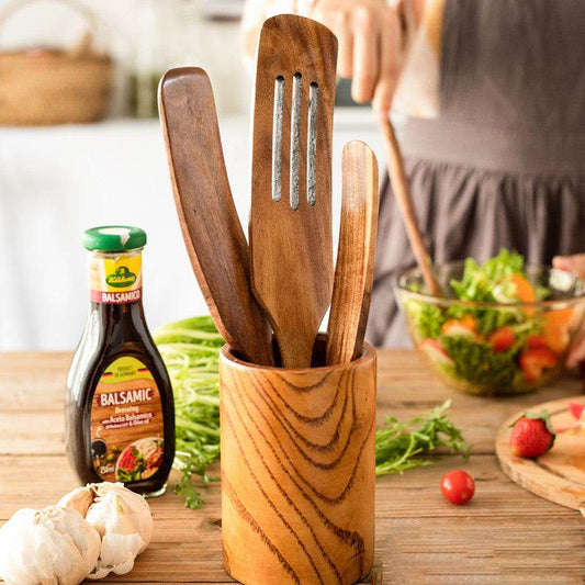 Teak Cooking Spatula Wood Spatula Salad Spatula - Mubimart