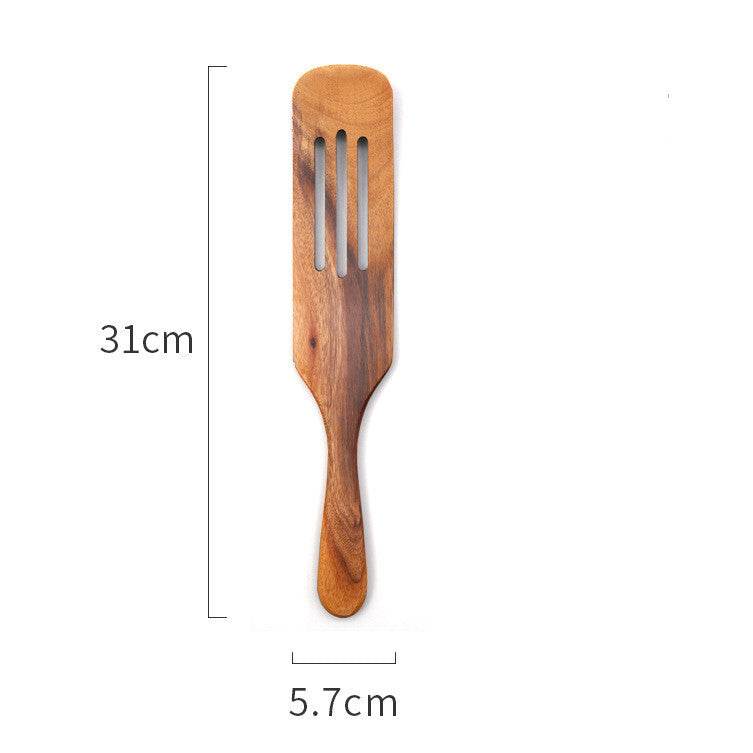 Teak Cooking Spatula Wood Spatula Salad Spatula - Mubimart