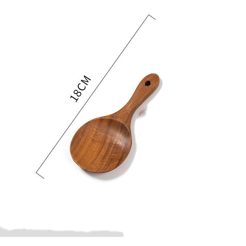 Teak Unlacquered Solid Wood Spatula Non-Stick Wok Stir-Fry Spatula - Mubimart