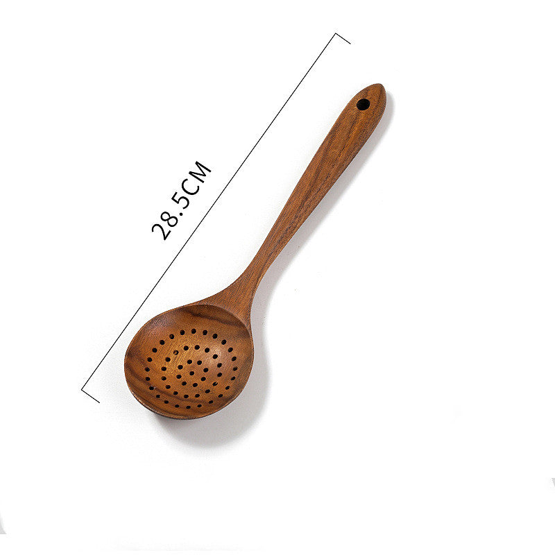 Teak Unlacquered Solid Wood Spatula Non-Stick Wok Stir-Fry Spatula - Mubimart -  