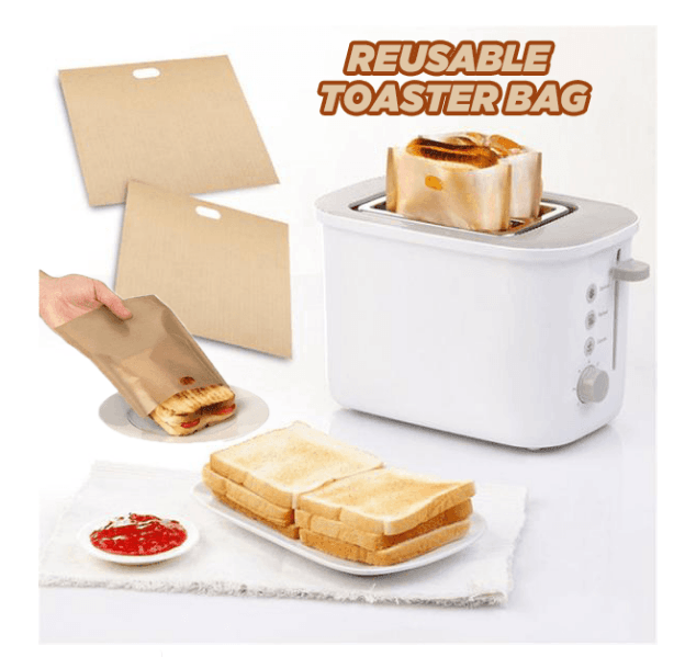 Teflon high temperature toast bag ptfe fiberglass toast bag toasted sandwich bag toaster bag - Mubimart
