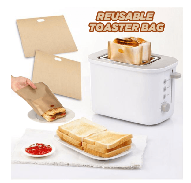 Teflon high temperature toast bag ptfe fiberglass toast bag toasted sandwich bag toaster bag - Mubimart - Toaster Oven 