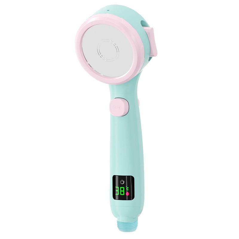 Temperature Display Shower Head Pressurized Shower Head - Mubimart