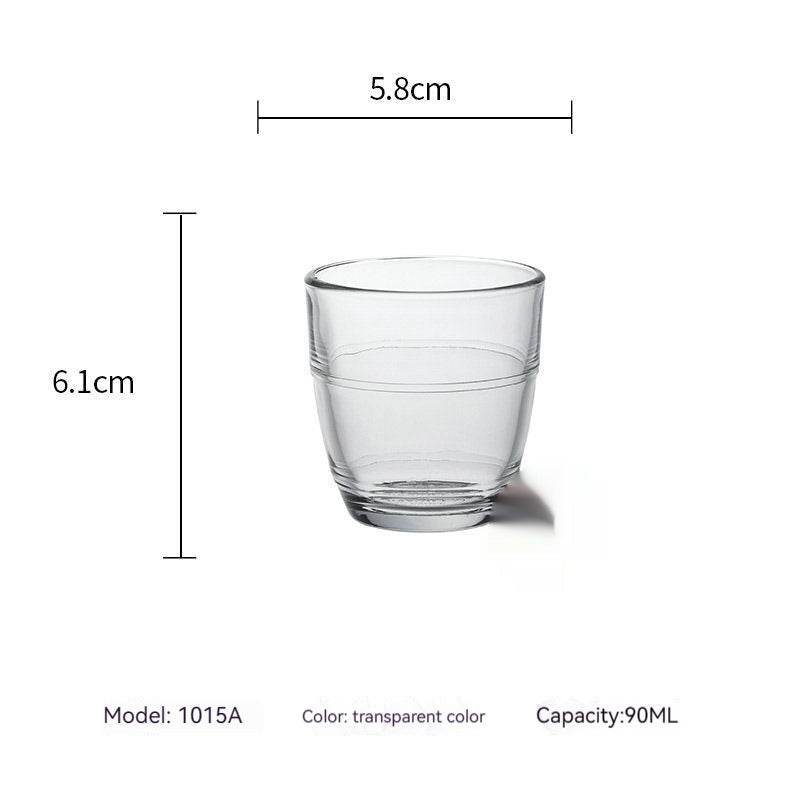 Tempered Glass Water Wine Glass Heat-resistant Scaled Milk Cup - Mubimart