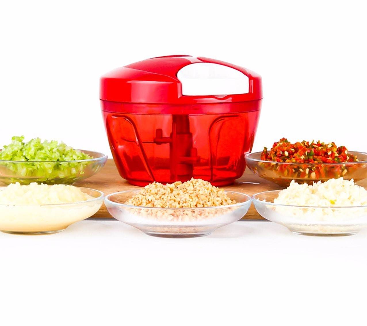 Tenta Kitchen 485ml Manual Food Chopper/Meat Grinder/Vegetable Slicer/Shredder/Grinder - Mubimart
