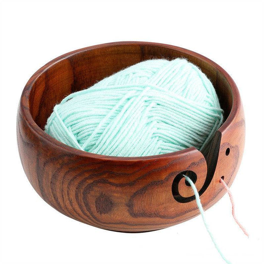 Textile Woolen Wooden Storage Bowl - Mubimart