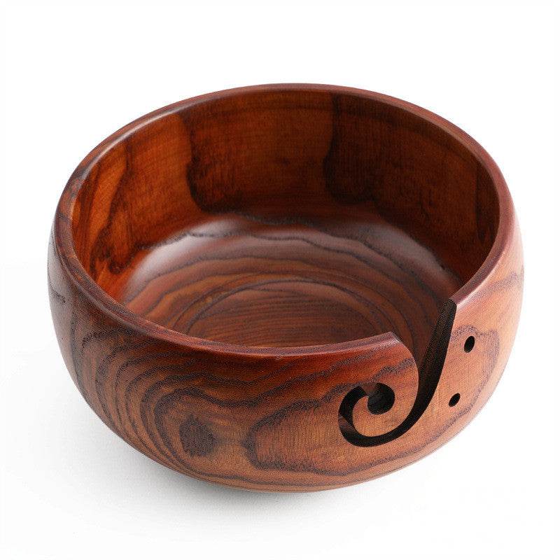 Textile Woolen Wooden Storage Bowl - Mubimart