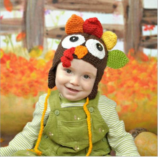 Thanksgiving hand-woven turkey hat - Mubimart