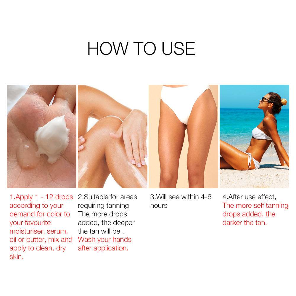 The Black Oil 30ml Sunless Wheat Color Body Lotion Nutrition Moisturizing Tanning Cream - Mubimart