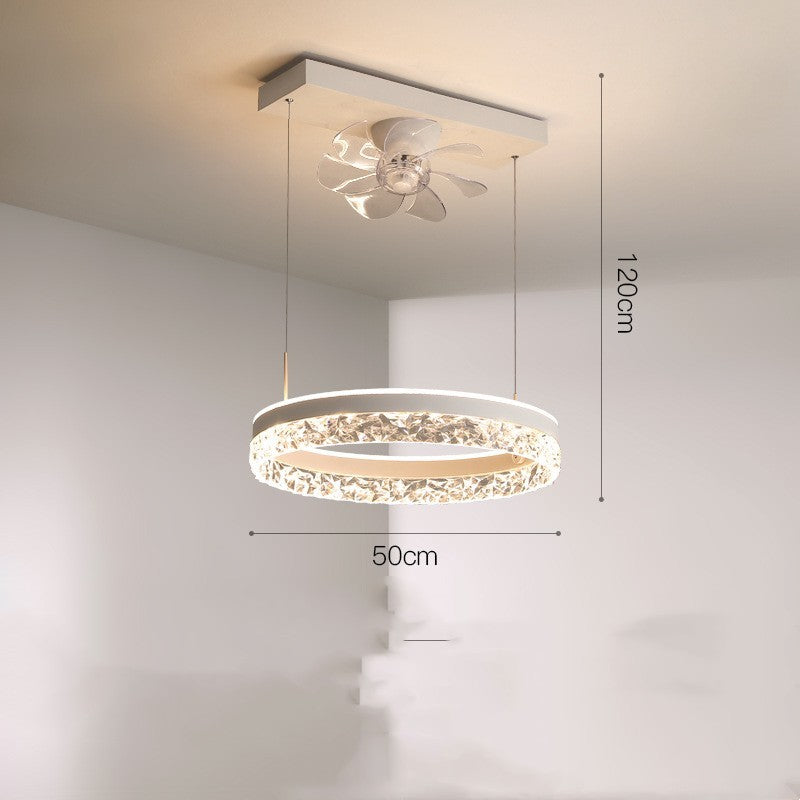 The New Ceiling Light Invisible Fan Scandinavian Light Luxury Ceiling Fan Light - Mubimart -  