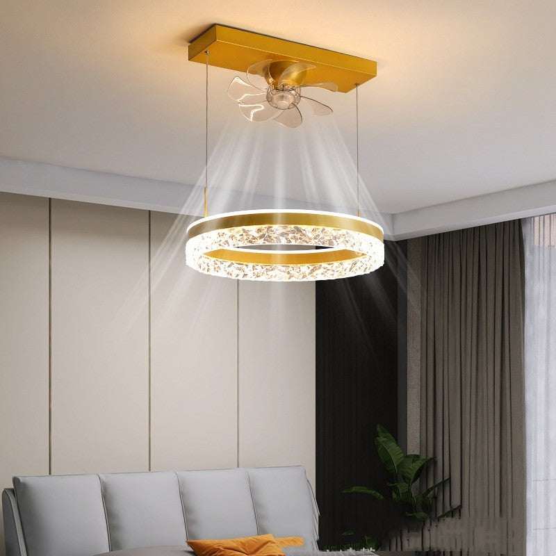 The New Ceiling Light Invisible Fan Scandinavian Light Luxury Ceiling Fan Light - Mubimart - Ceiling Fans 