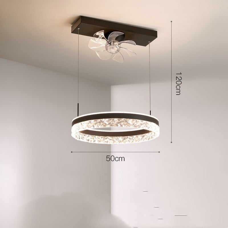 The New Ceiling Light Invisible Fan Scandinavian Light Luxury Ceiling Fan Light - Mubimart -  