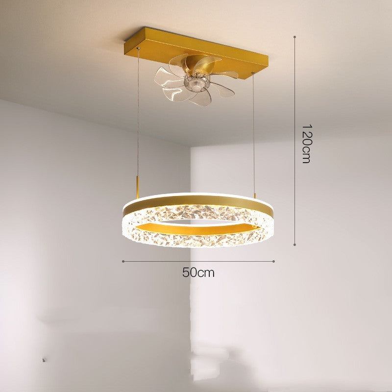 The New Ceiling Light Invisible Fan Scandinavian Light Luxury Ceiling Fan Light - Mubimart -  