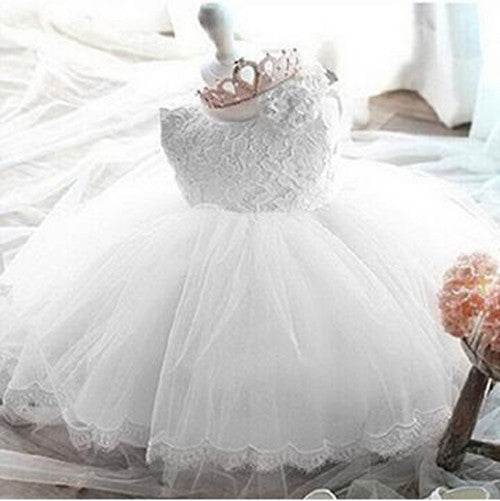 The new baby Bow Dress Dress Age 0-2 years old baby full moon child gauze skirt - Mubimart
