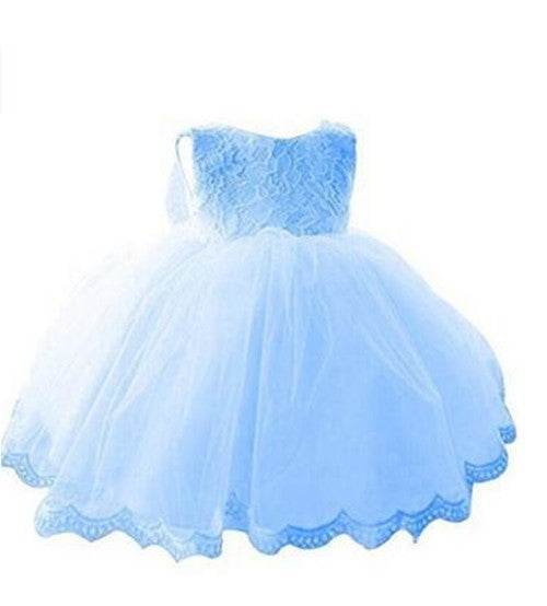 The new baby Bow Dress Dress Age 0-2 years old baby full moon child gauze skirt - Mubimart