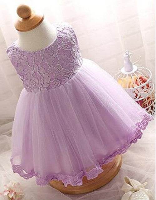 The new baby Bow Dress Dress Age 0-2 years old baby full moon child gauze skirt - Mubimart